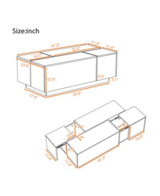 Extendable Coffee Table w/ Storage
