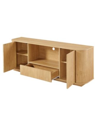 64" Wavy TV Stand - Natural