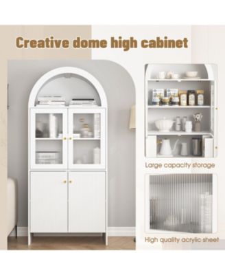 Streamdale Tech-Inspired Dome Cabinet- Snack Storage & LED Lighting