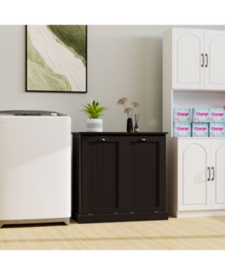  Two-Compartment Tilt-Out Laundry Sorter Cabinet