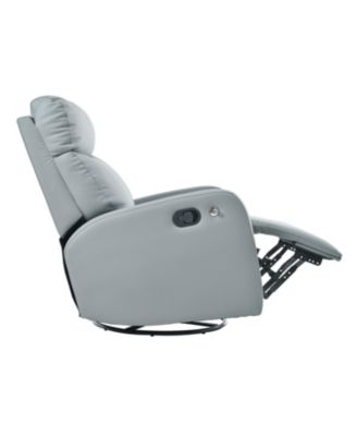  Swivel Recliner Rocking Chair, 360 Glider for Home, Living Room, Theater (Blue-Gray)