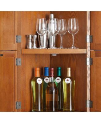  4-Tier Corner Kitchen Pantry Cabinet with 8 Doors and Adjustable Shelves