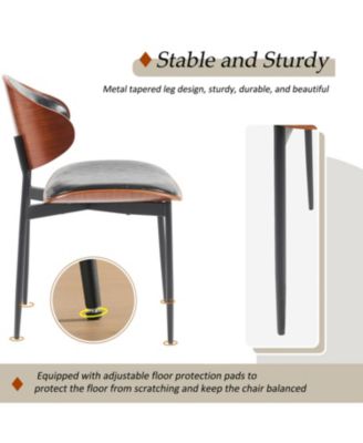 Bentwood Dining Chairs - Set of 2 Leather Seats