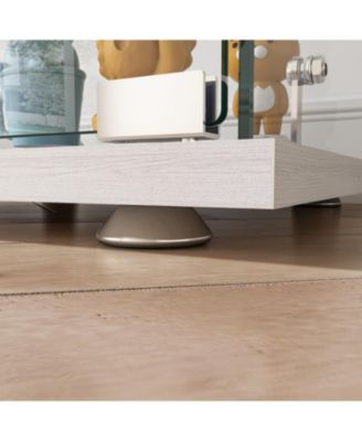 LED Glass Display Cabinet - White