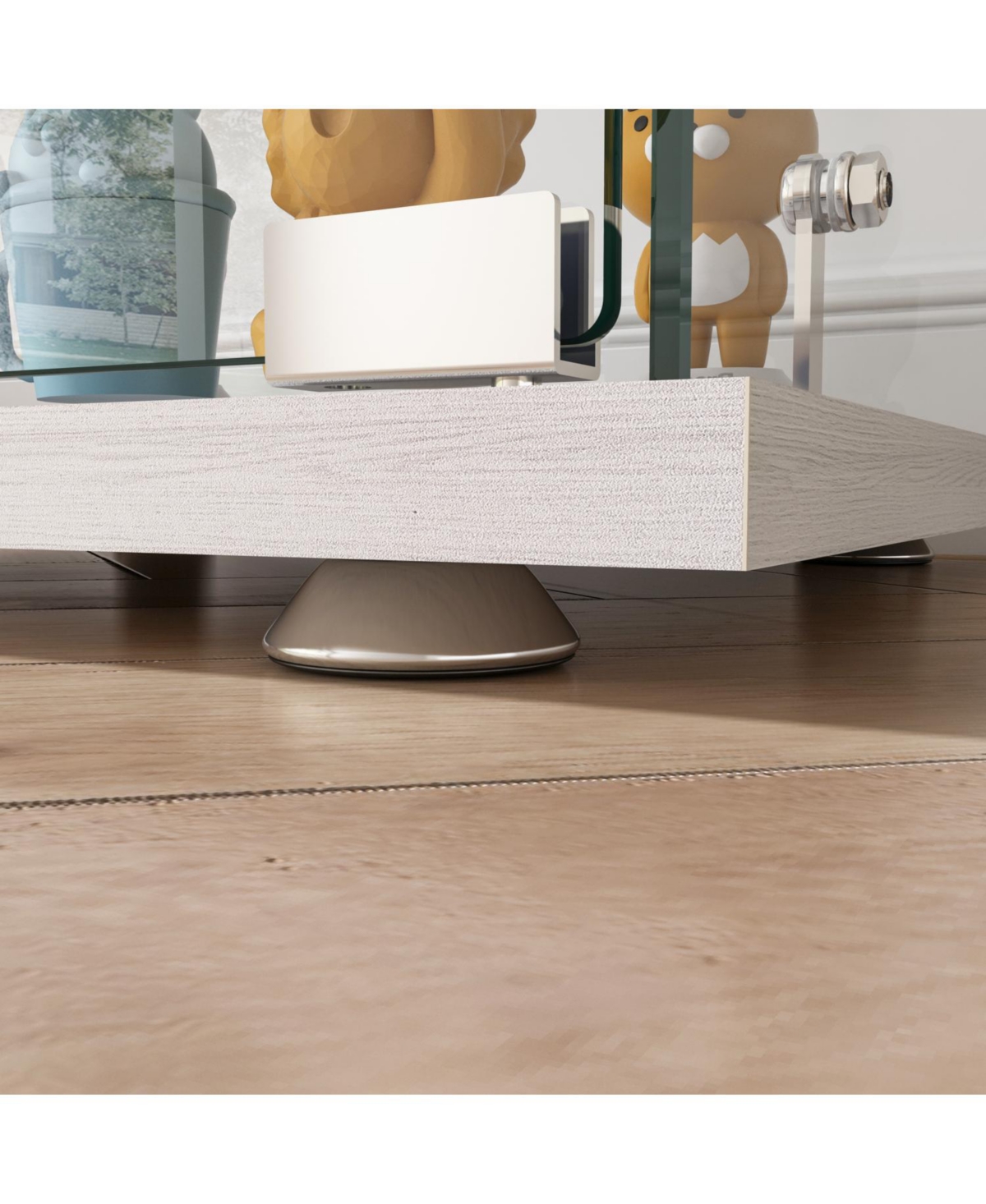 Streamdale Furniture Led Glass Display Cabinet - White