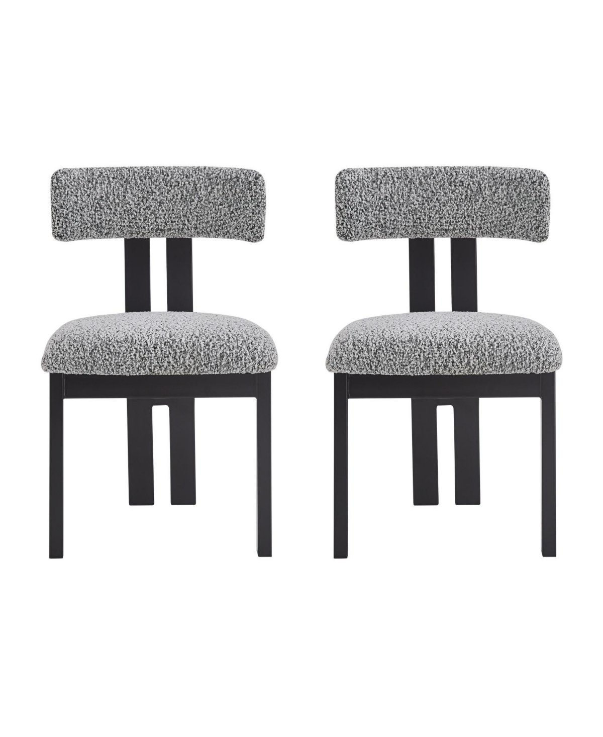 Streamdale Furniture Streamdale Upholstered Armless Dining Chairs With Metal Legs (Set of 2)