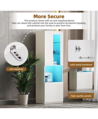 LED Storage Cabinet with Acrylic Door