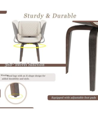 Mid-Century Swivel Dining Chairs (Set of 2)