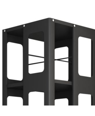Rotating Steel Bookshelf with Wheels