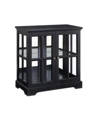 LED Curio Cabinet with Adjustable Shelves - BLK