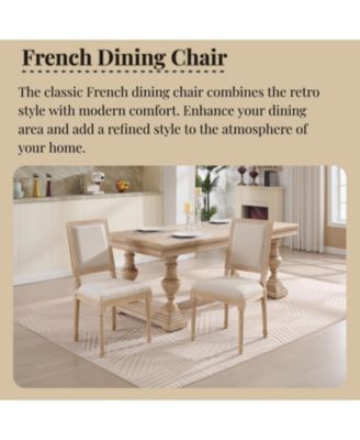 Streamdale French Country Upholstered Dining Chairs - Set of 2