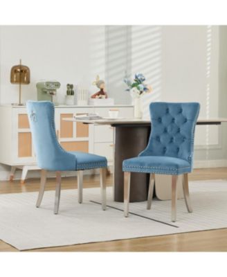 Velvet Dining Chair with Chrome Legs