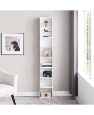 Wavy 8-Layer Adjustable Bookshelf - Narrow & Multifunctional