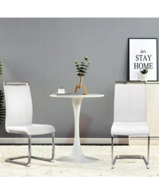 PU Leather Dining Chairs - Set of 2