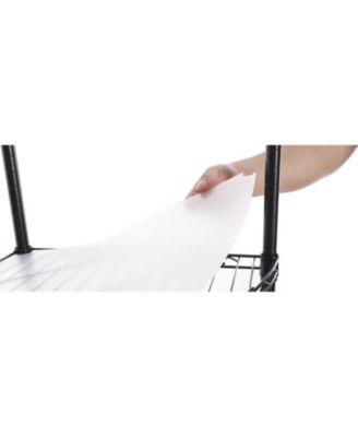 6-Tier Corner Wire Shelf Rack - Black