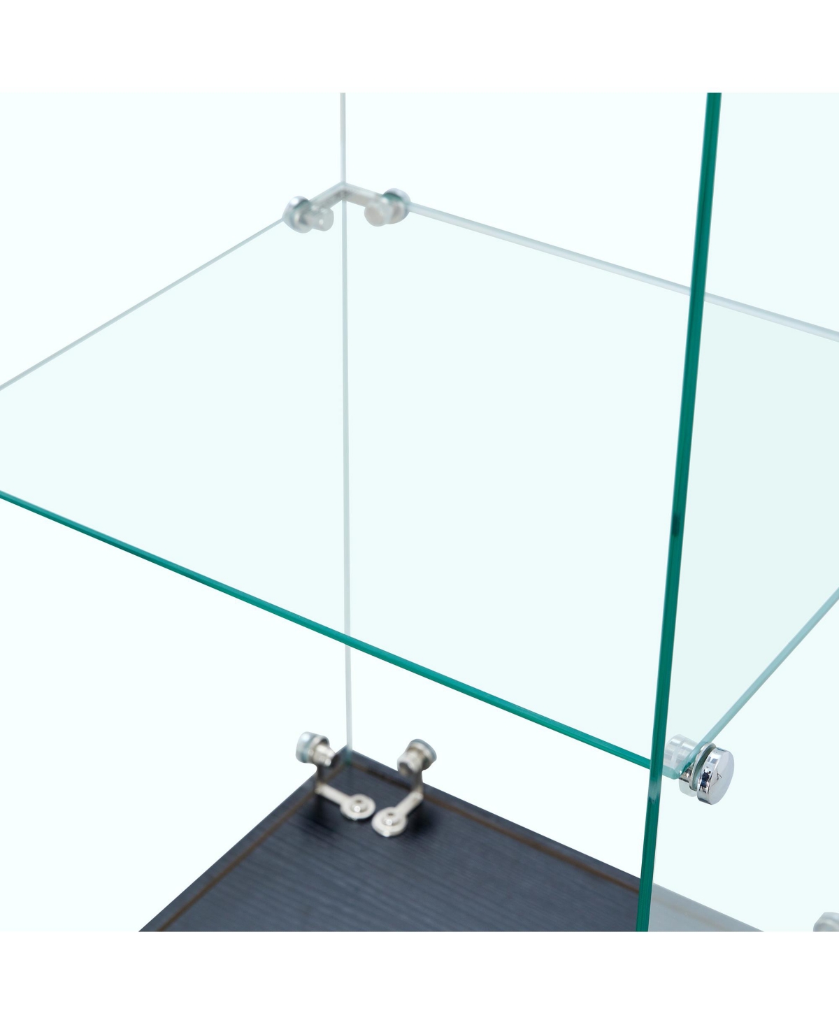 Streamdale Furniture American Glass Display Cabinet - Tempered Glass, Soft-Close Drawer, 3 Shelves