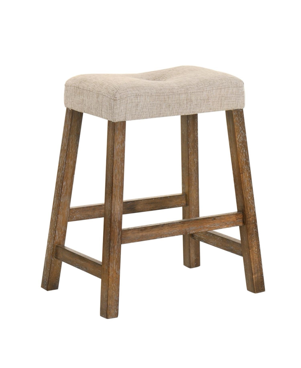 Streamdale Furniture Rustic Backless Counter Stool Set of 2 - 25" Farmhouse Barstools