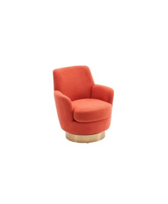  Orange Swivel Barrel Accent Chair for Living Room or Bedroom