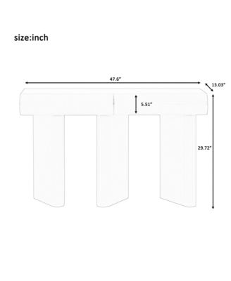 Streamdale Modern Black Entryway Table with Drawers & Geometric Legs