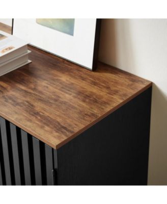 Modern Slatted Grille Cabinet