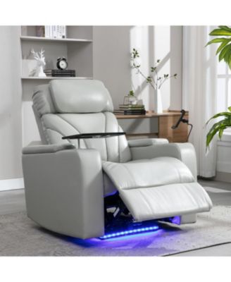 Power Recliner with USB Charger, Storage, Cup Holder, Bluetooth