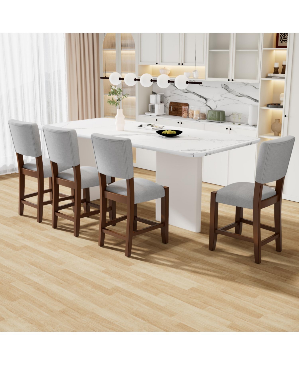 Streamdale Furniture Mid Century Modern Bar Stools Set of 4