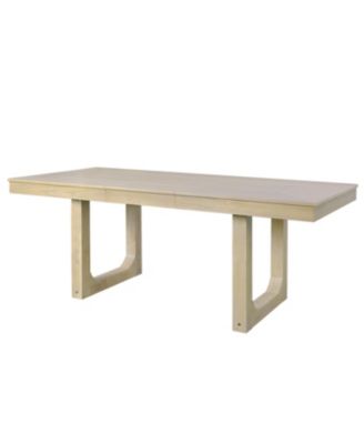 Farmhouse Extendable Dining Set with 6 Upholstered Chairs