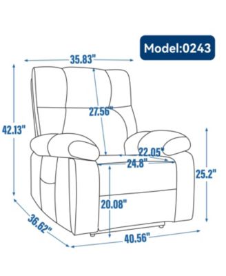 Brown Power Lift Recliner with Massage & Heat