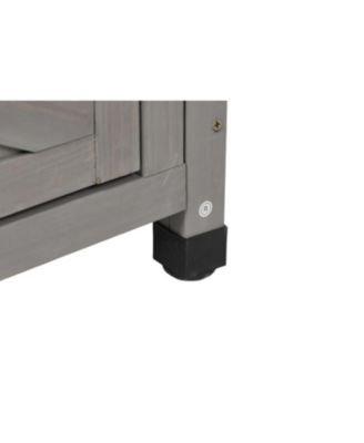 Wooden Patio Bar Table Set with Storage