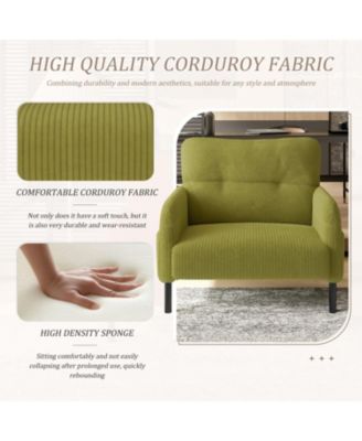 Corduroy Wide Seat Chair - Living/Bedroom