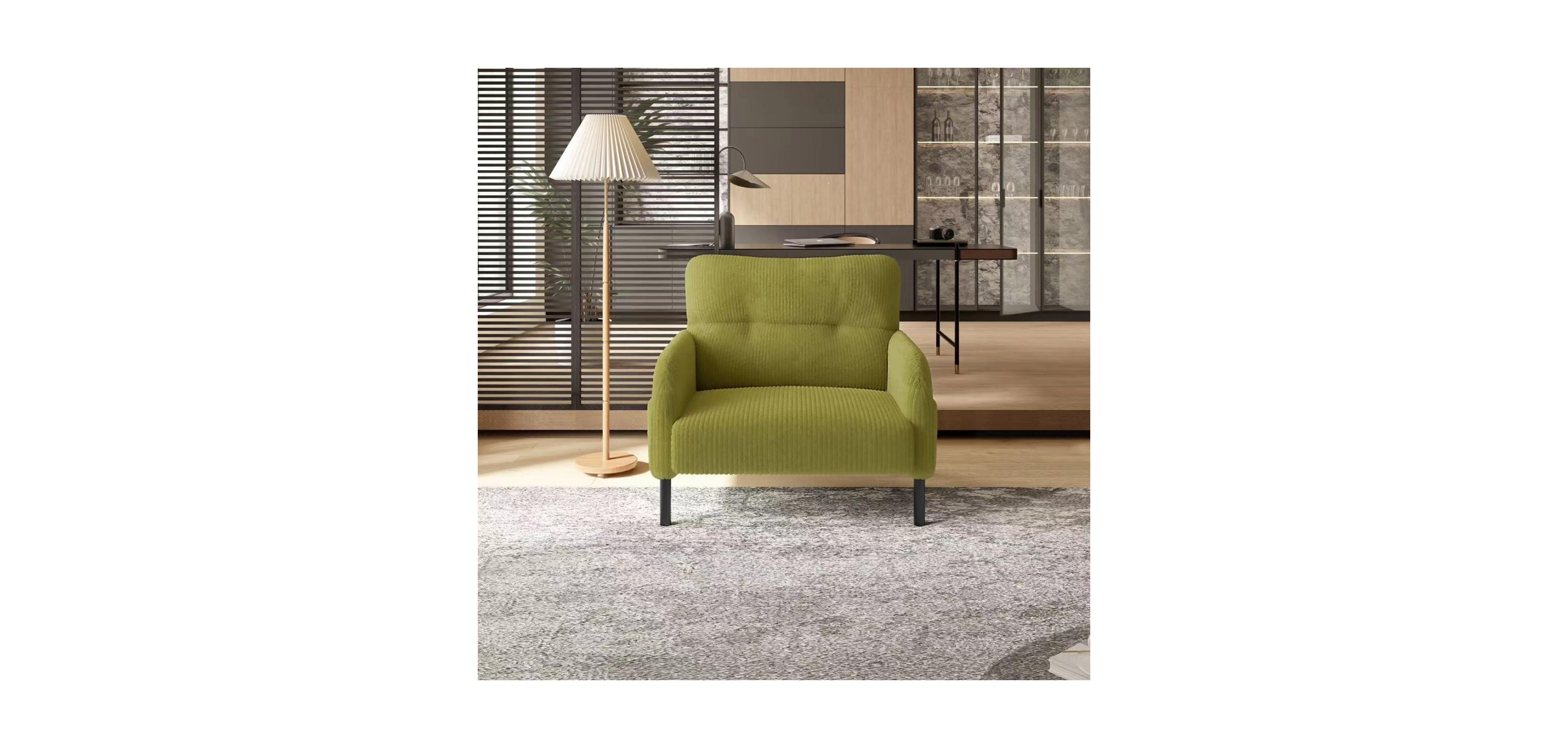 Streamdale Furniture Corduroy Wide Seat Chair - Living/Bedroom