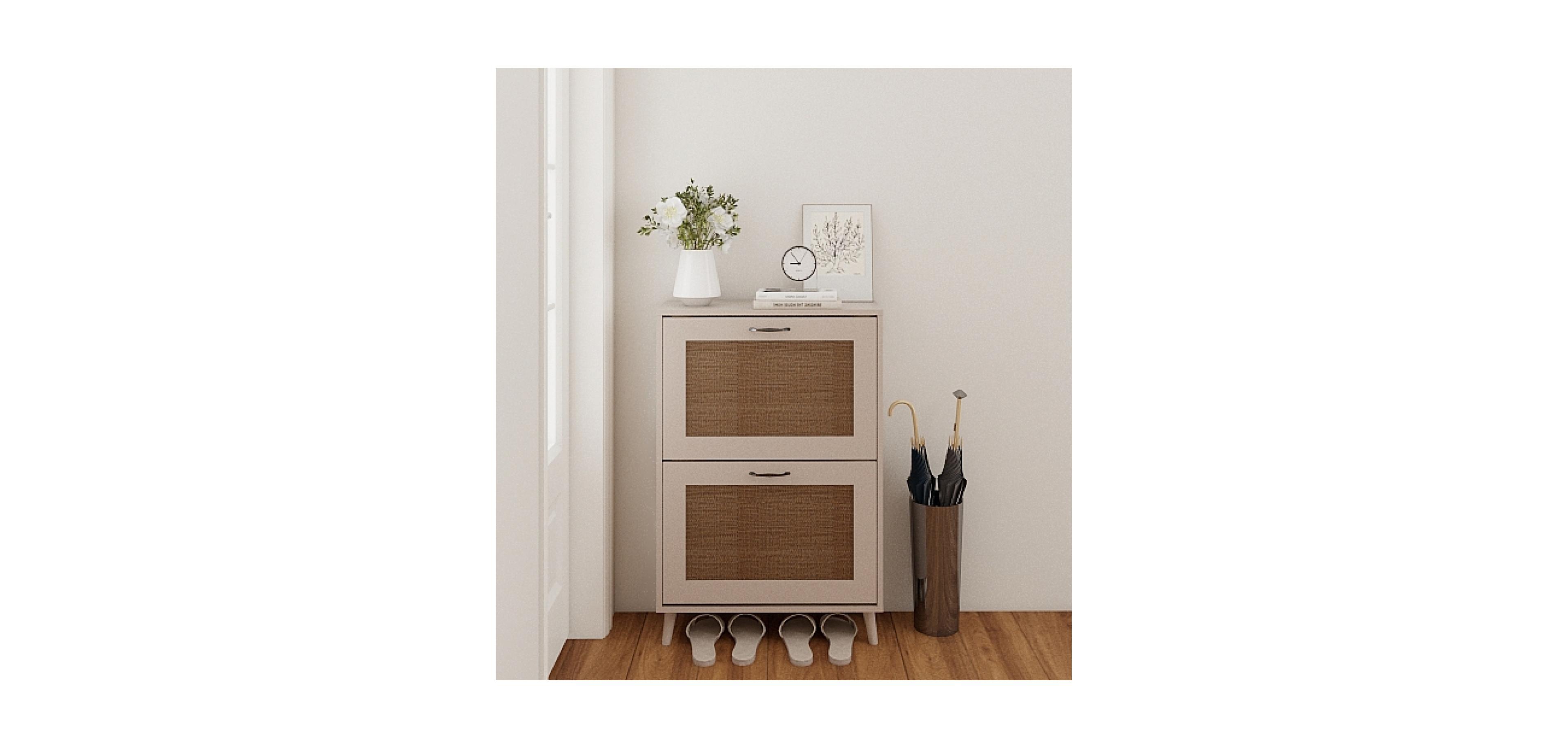 Streamdale Furniture 2-Tier Shoe Rack - Stable, Spacious, Holds 12 Pairs