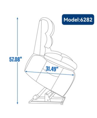 Lift Recliner Heat Massage Dual Motor Infinite Position Blue