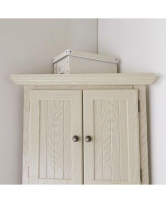 4-Tier Corner Pantry Cabinet with Doors & Shelves