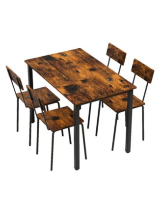 Streamdale Metal & Wood Dining Set for 4