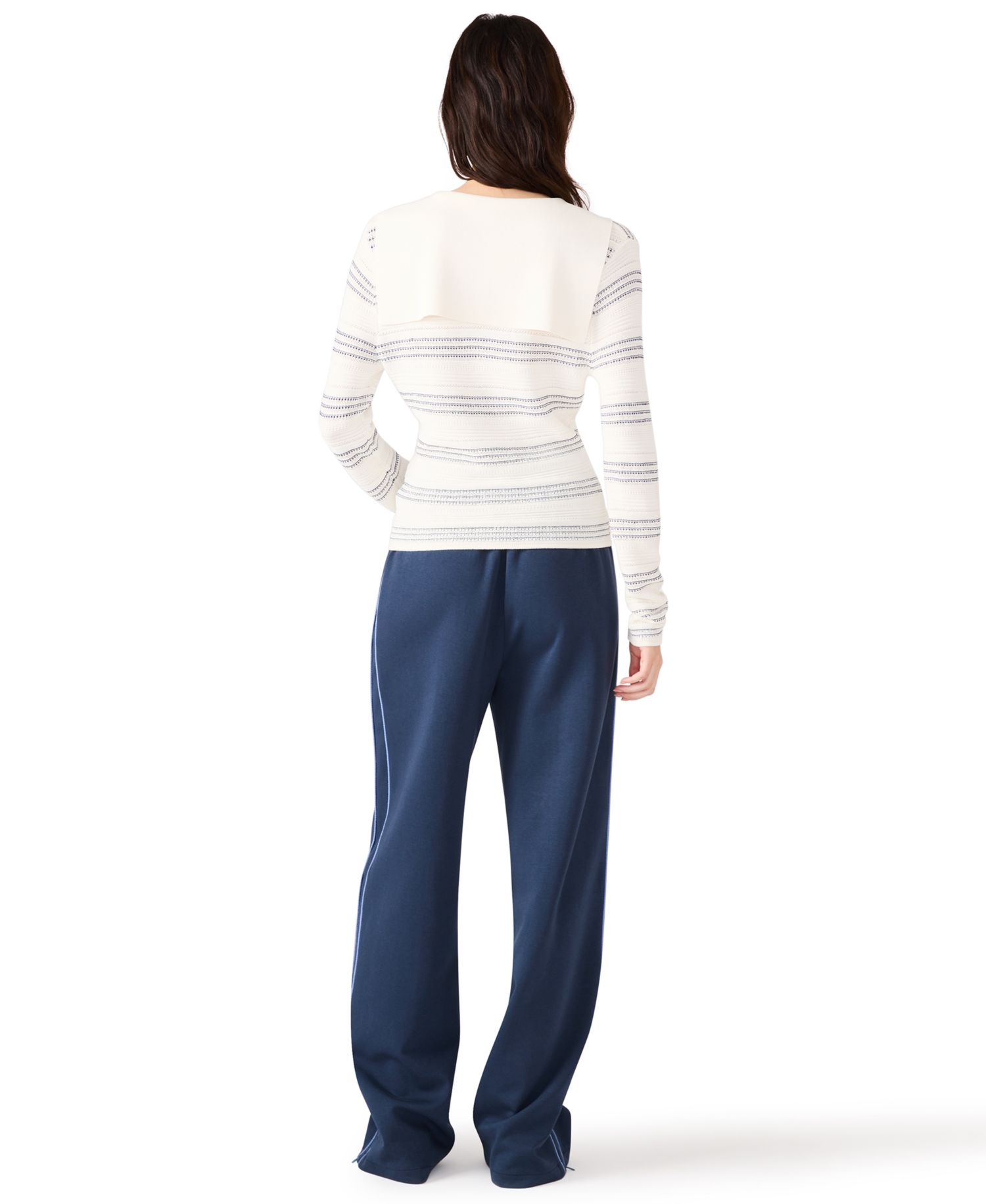 Women's V-Neck Stripe Sweater