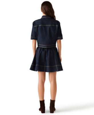 Women's Blu Elbow-Sleeve Denim Trucker Jacket