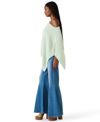 Women's Channing Asymmetrical Neck Poncho Sweater