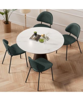 Green PU Leather Dining Chairs - Set of 4