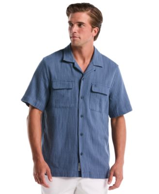 Men's Textured Camp Collar Shirt