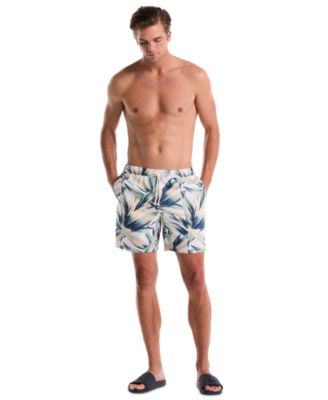 Men's Volley Succulent Print Elastic Waist Swim Trunk
