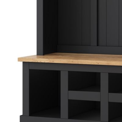 Streamdale 3-in-1 Space-Saving Hall Tree Seat, Shoe Storage, Shelves