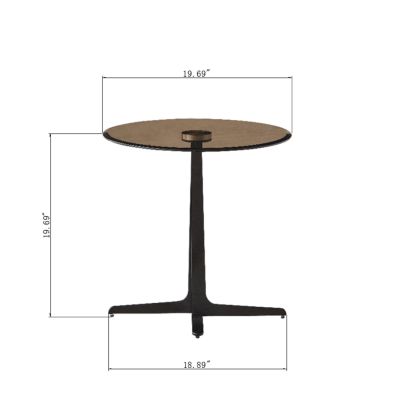 Modern Round Glass Top End Table