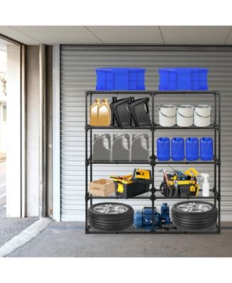 Streamdale Heavy-Duty 5-Shelf Wire Rack with Cover (2-Pack), 1100 lbs Capacity