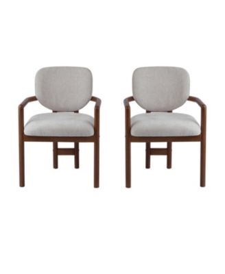  Upholstered Arm Chairs Set of 2, Fabric, 300 LBS Capacity