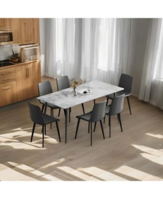 Upholstered Faux Leather Dining Chairs (Set of 4)