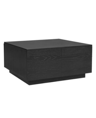 33.25" Square Coffee Table with 4 Drawers