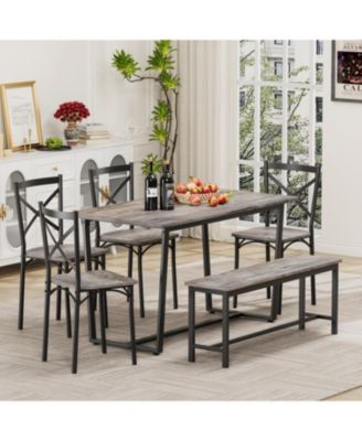 6-Piece Dining Set- Kitchen Table for Small Spaces