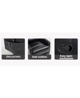 Heat Massage Rocker Recliner Chair, Swivel Fabric