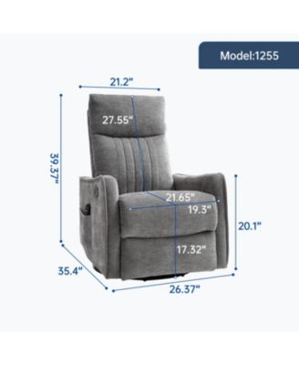 Dark Grey Heat & Massage Rocker Recliner